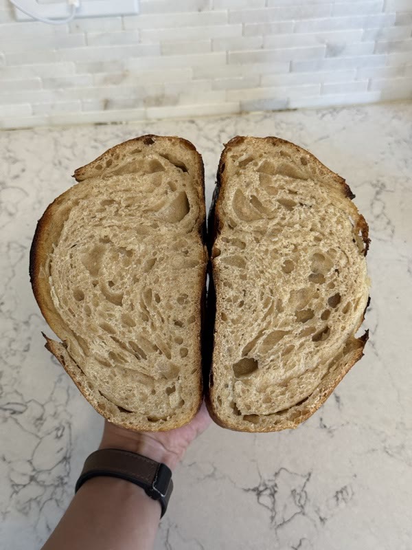 Jalapeño cheddar sourdough loaf