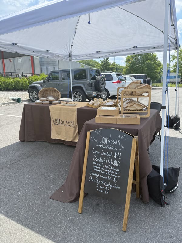 The Harvest stall at the farmers market in Canton, GA